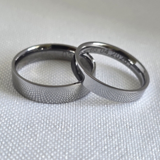 Obrączki ślubne z tantalu KRP szer. 3,5mm i 5mm