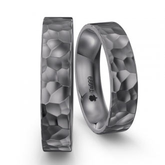 Obrączki z tantalu młotkowane polerowane płaskie od 3mm do 8mm KRP/T/ML2