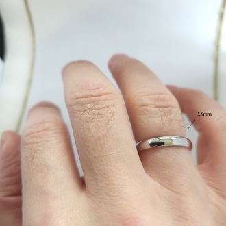 Obrączka platynowa półokrągła szer. 3,5mm