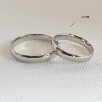 Obrączka z platyny półokrągła KRZ/Pt/1