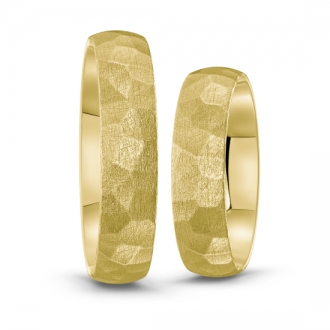 Obrączki ślubne młotkowane półokrągłe KRZ/ML1