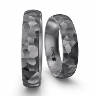 Obrączki z tantalu młotkowane polerowane półokrągłe od 3mm do 8mm KRZ/T/ML2