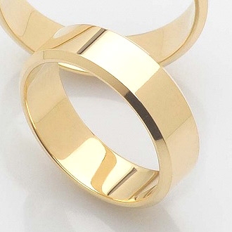 Obrączka ślubna złota fazowana KRF/1 szer. 5mm