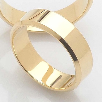 Obrączka ślubna złota fazowana KRF/1 szer. 6mm