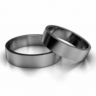 Czarne obrączki srebrne klasyczne płaskie od 2mm do 9mm SRG33/CZ