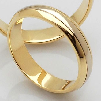 Złote obrączki ślubne Z18K - Komplet