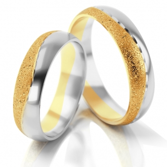 Obrączki ślubne AS11  (kolor złota: żółty / biały)