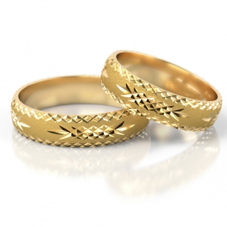 Obrączki ślubnObrączki ślubne AS19 (kolor złota: żółty)e AS19 na białym tle poziomo