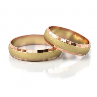 Obrączki ślubne AS27 (kolor złota: żółty / różowy / żółty)