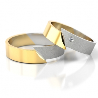 Obrączki ślubne AS33 (kolor złota: żółty / biały)
