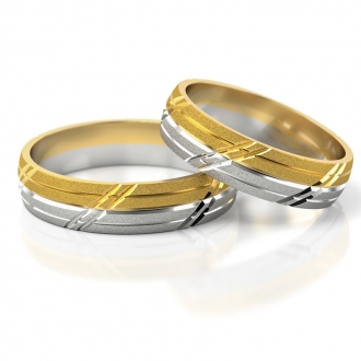 Obrączki ślubne AS51 (kolor złota: biały / żółty)