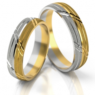 Obrączki ślubne AS51 (kolor złota: biały / żółty)