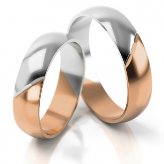 Obrączki ślubne AS75 (kolor złota: biały / różowy)