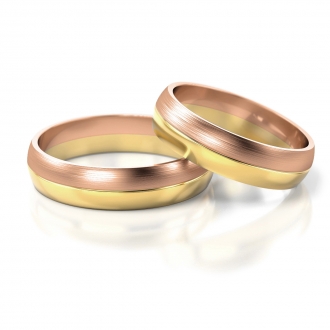 Obrączki ślubne AS120 (kolor złota: żółty / różowy)