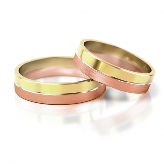 Obrączki ślubne AS121  (kolor złota: różowy / żółty)