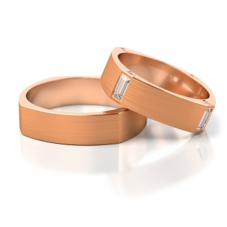 Obrączki ślubne AS195 (kolor złota: różowy)