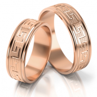 Obrączki ślubne AS201 (kolor złota: różowy)