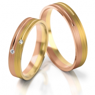 Obrączki ślubne AS223 (kolor złota: różowy / żółty)