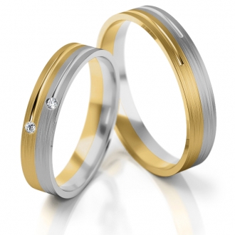 Obrączki ślubne AS223 (kolor złota: żółty / biały)