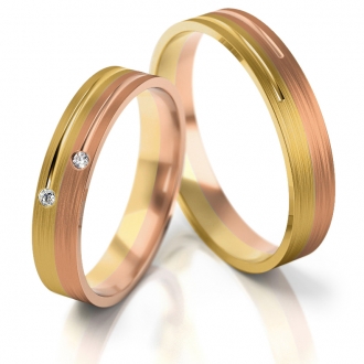 Obrączki ślubne AS223 (kolor złota: żółty / różowy)