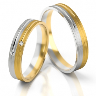 Obrączki ślubne AS223 (kolor złota: biały / żółty)