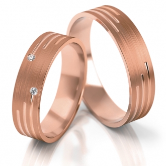 Obrączki ślubne AS225 (kolor złota: różowy)