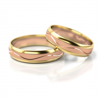Obrączki ślubne AS234 (kolor złota: żółty / różowy / żółty)