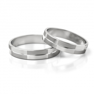 Obrączki ślubne AS222 (kolor złota: biały)