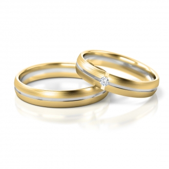 Obrączki ślubne AS267 (kolor złota: żółty / biały / żółty)