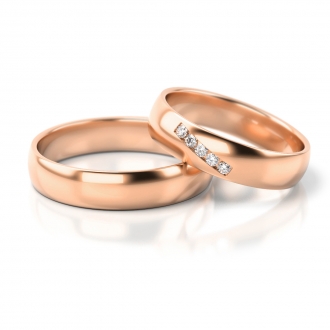 Obrączki ślubne AS270 (kolor złota: różowy)