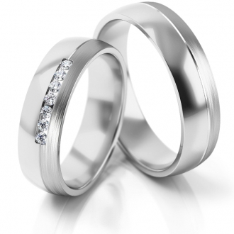 Obrączki ślubne AS285  (kolor złota: biały)