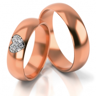 Obrączki ślubne AS310 (kolor złota: różowy)