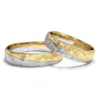 Obrączki ślubne AS319 na białym tle