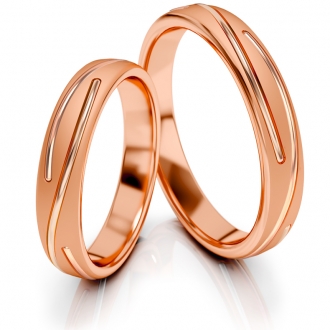 Obrączki ślubne AS324 (kolor złota: różowy)