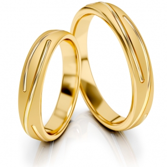 Obrączki ślubne AS324 (kolor złota: żółty)