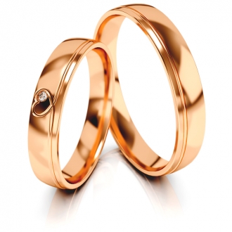 Obrączki ślubne AS326 (kolor złota: różowy)