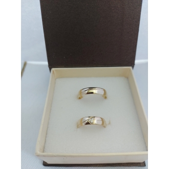 Obrączki ślubne BWG104 (kolor złota: żółty, szerokość 5mm)