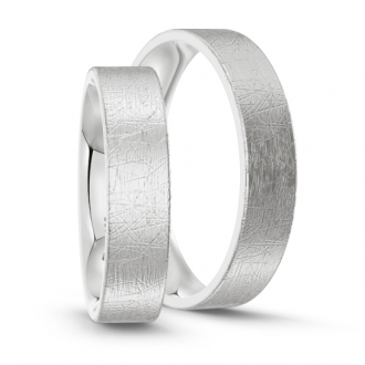 Obrączki srebrne z matowaniem ICE płaskie od 2mm do 9mm SR51