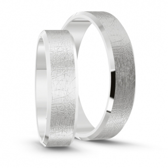 Obrączki srebrne fazowane z matowaniem typu ICE od 2mm do 9mm SR52