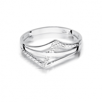 Złoty pierścionek zaręczynowy z brylantami 0.03ct BD114/9K
