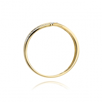 Złoty pierścionek zaręczynowy z brylantami 0.03ct BD114/9K