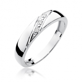 Złoty pierścionek zaręczynowy z brylantami 0.02ct BD118/9K