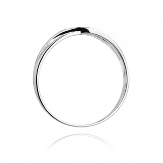 Pierścionek zaręczynowy z białego złota z brylantem 0.05ct BD156/W