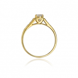 Złoty pierścionek zaręczynowy z brylantami 0.33ct BD16