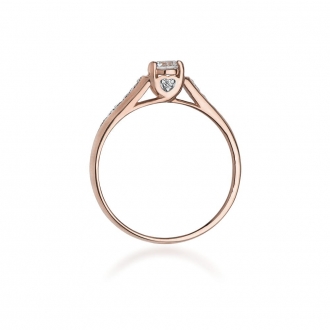Pierścionek z różowego złota z brylantami 0.33ct BD16/R
