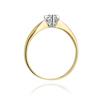 Pierścionek zaręczynowy z brylantem 0.12ct BD171