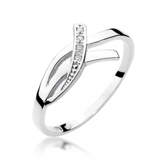 Złoty pierścionek zaręczynowy z brylantami 0.02ct BD179/9K
