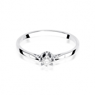 Pierścionek zaręczynowy z brylantem 0.10ct BD209/010