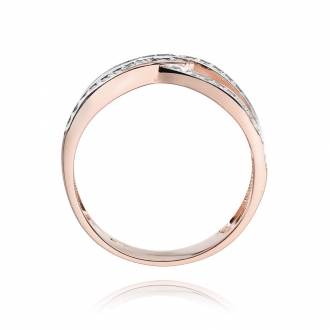 Pierścionek z różówego złota z brylantami 0.27ct BD215/R