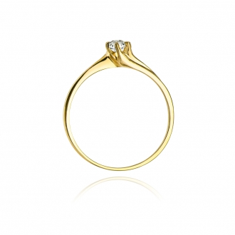 Pierścionek zaręczynowy z brylantem 0.10ct BD21